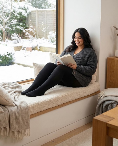 Glamory - Varme og meget bløde vinter strømpebukser med viskose og cashmere