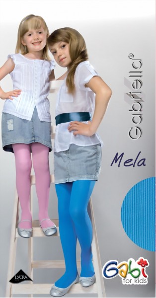 Gabriella - Opaque ribbed childrens tights Mela