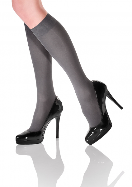 Marilyn - Opaque, microfiber knee highs Funny, 50 DEN