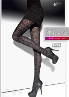Fiore - Elegant flower pattern tights Suzet 40 DEN Fiore - Elegant flower pattern tights Suzet 40 DEN
